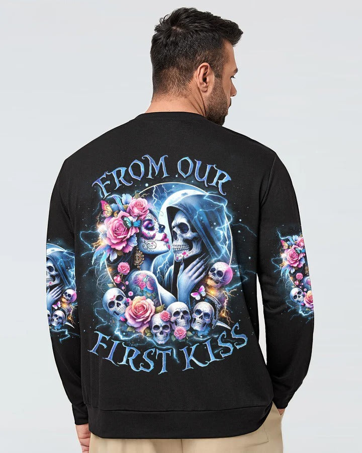 BLISSCORNERS FROM OUR FIRST KISS COUPLE SKULL REAPER ALL OVER PRINT