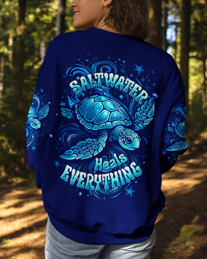 BLISSCORNERS SALTWATER HEALS EVERYTHING TURTLE ALL OVER PRINT 5