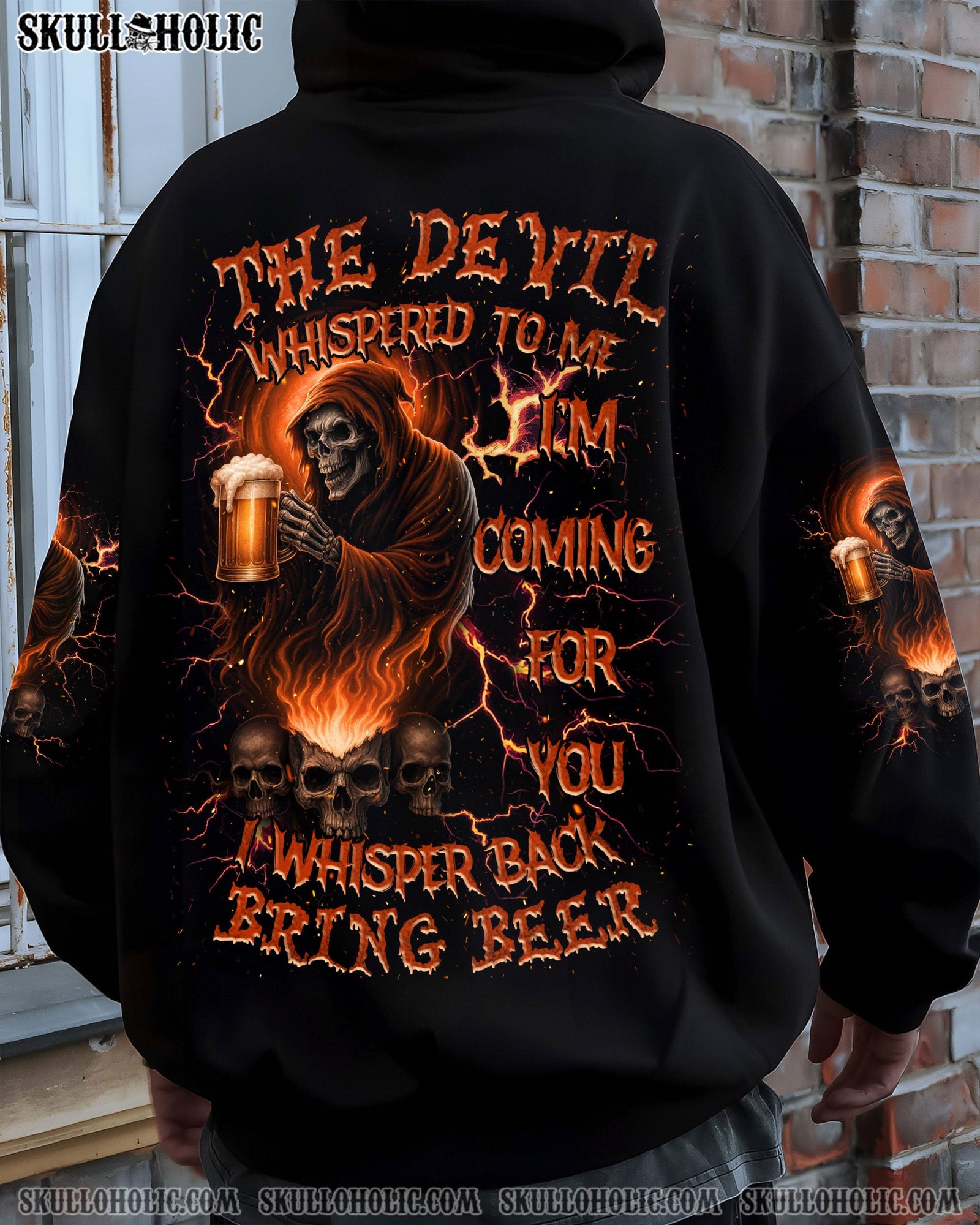 BLISSCORNERS BRING BEER SKULL REAPER ALL OVER PRINT