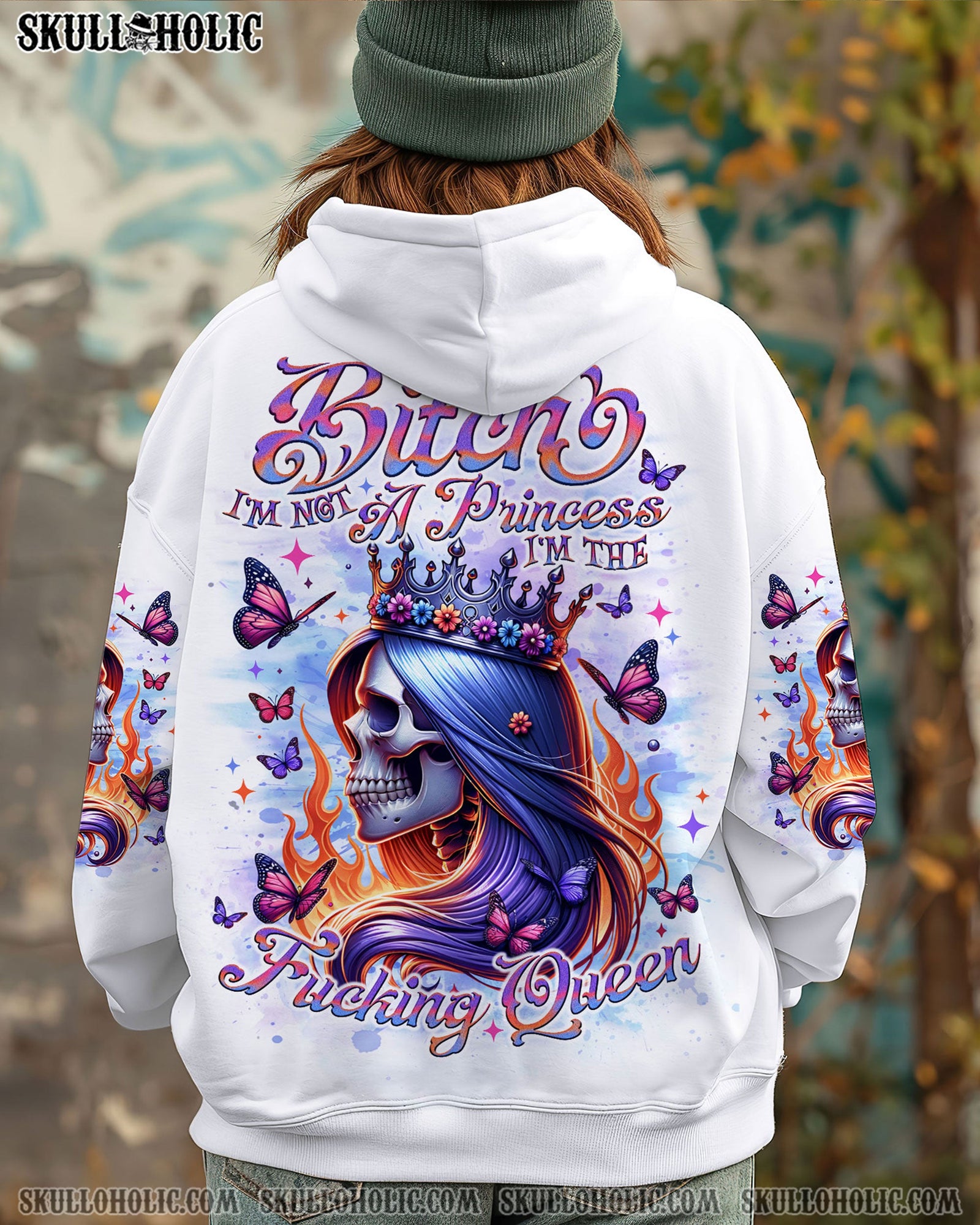 BLISSCORNERS I'M THE FKING QUEEN SKULL LADY ALL OVER PRINT
