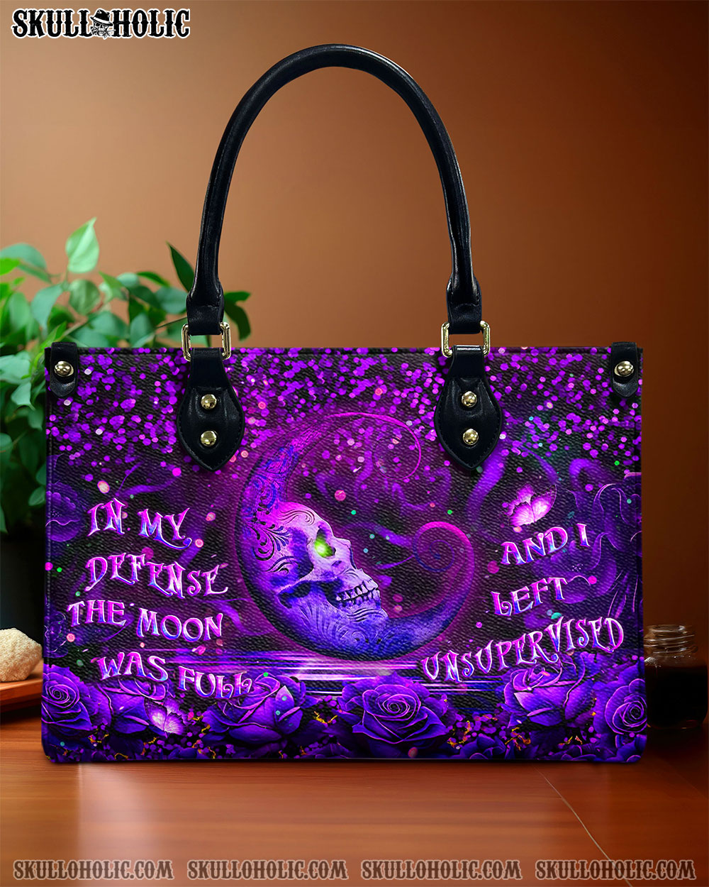 BLISSCORNERS IN MY DEFENSE I WAS LEFT UNSUPERVISED LEATHER HANDBAG