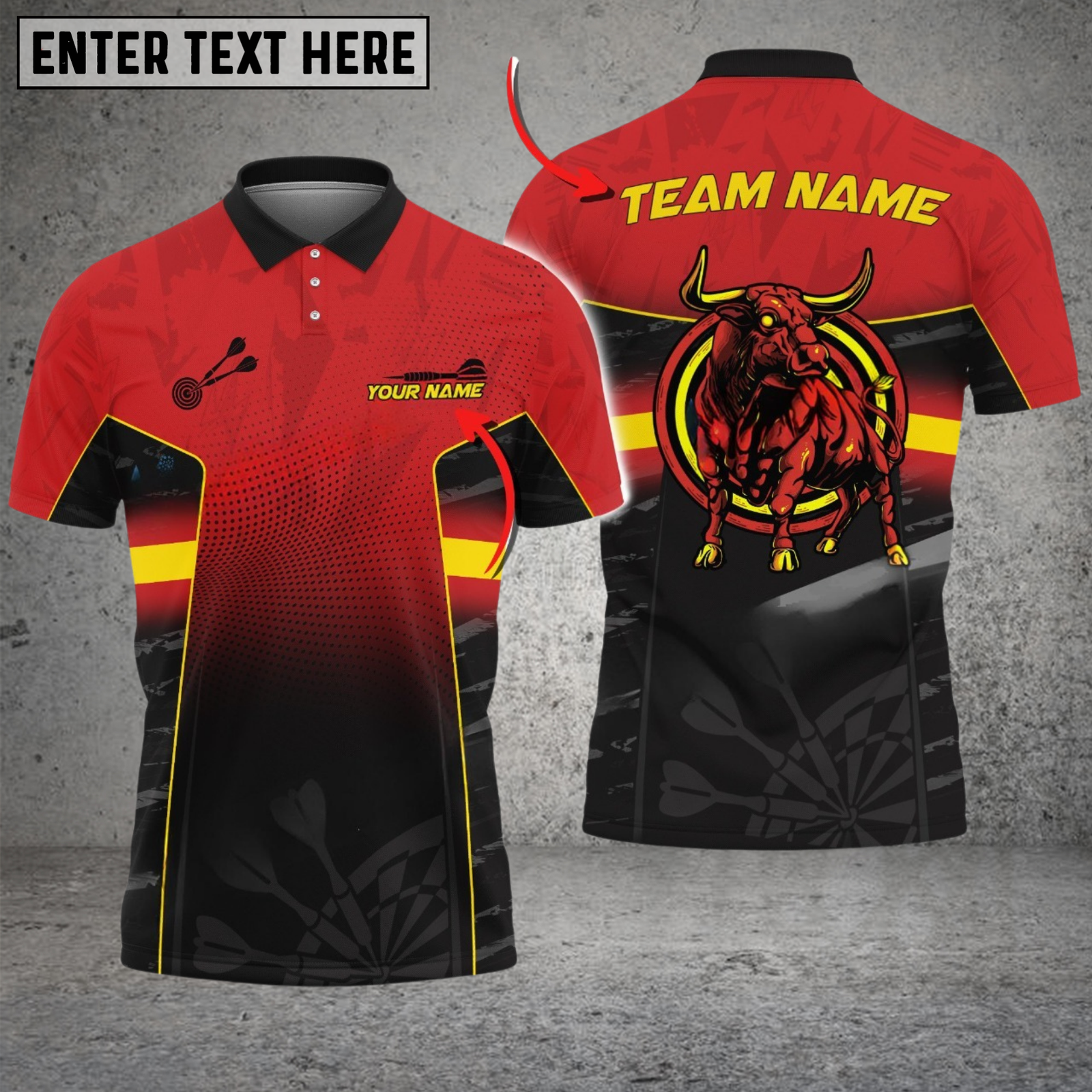 Blisscorners Darts Bull Germany Flag Personalized Name 3D Unisex Shirt