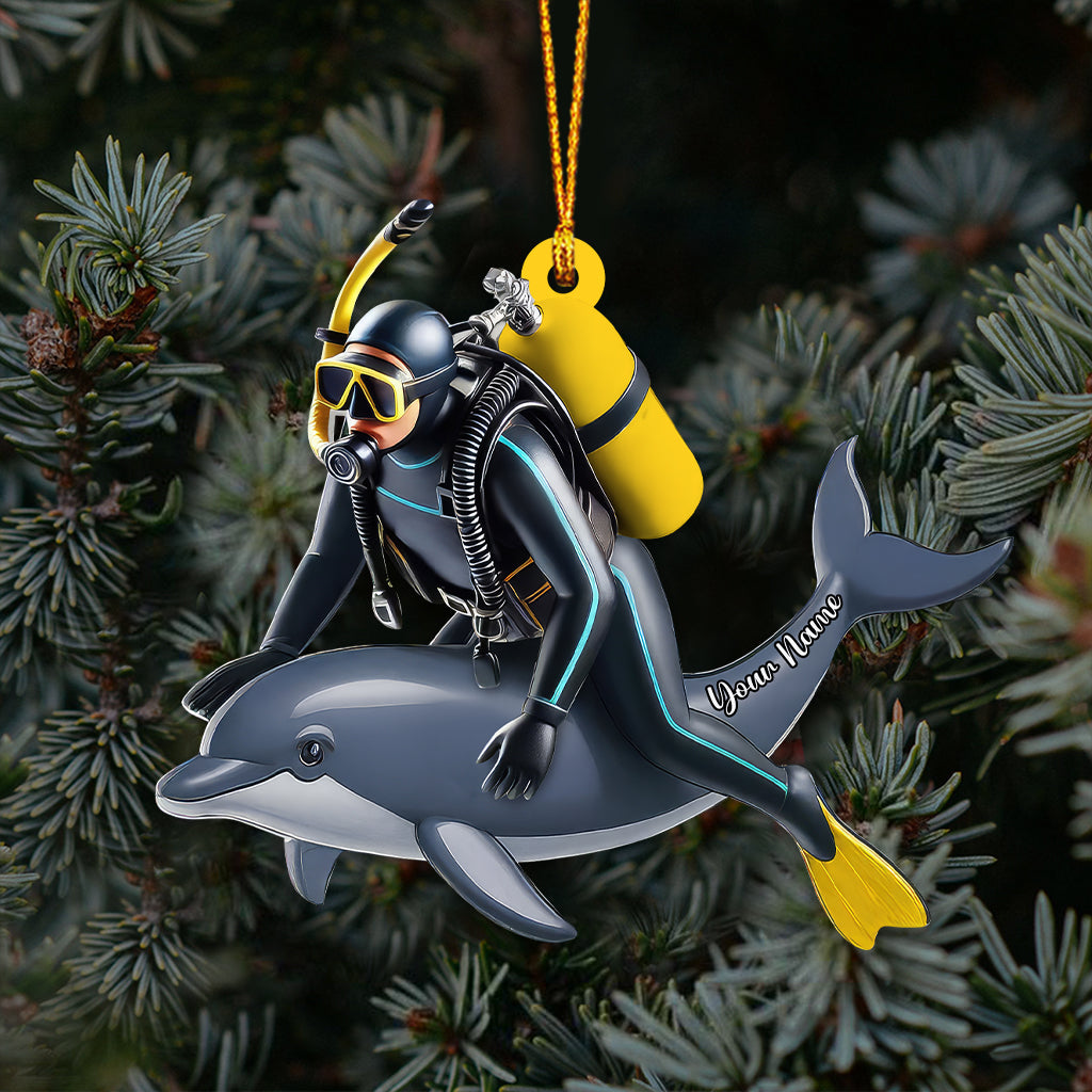 Blisscorners Diving Lover, Home Decor, Christmas Ornament, Personalized Ornament12D Flat LM2111