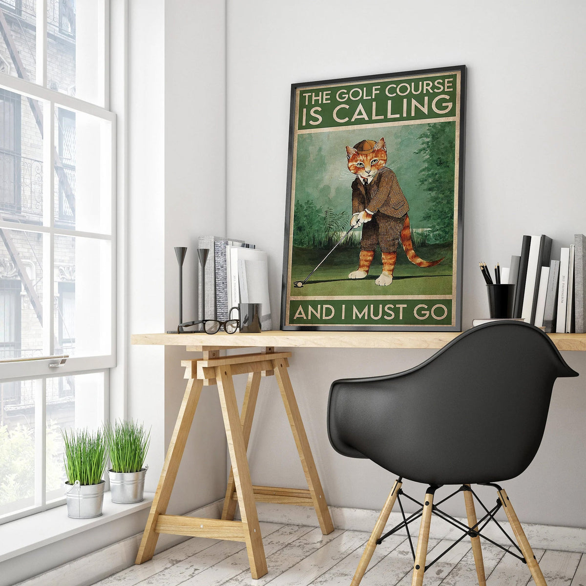 Blisscorners The Golf Course Is Calling And I Must Go Canvas Wall Art, Golf Decor, Gift For Golf Lovers LM2611