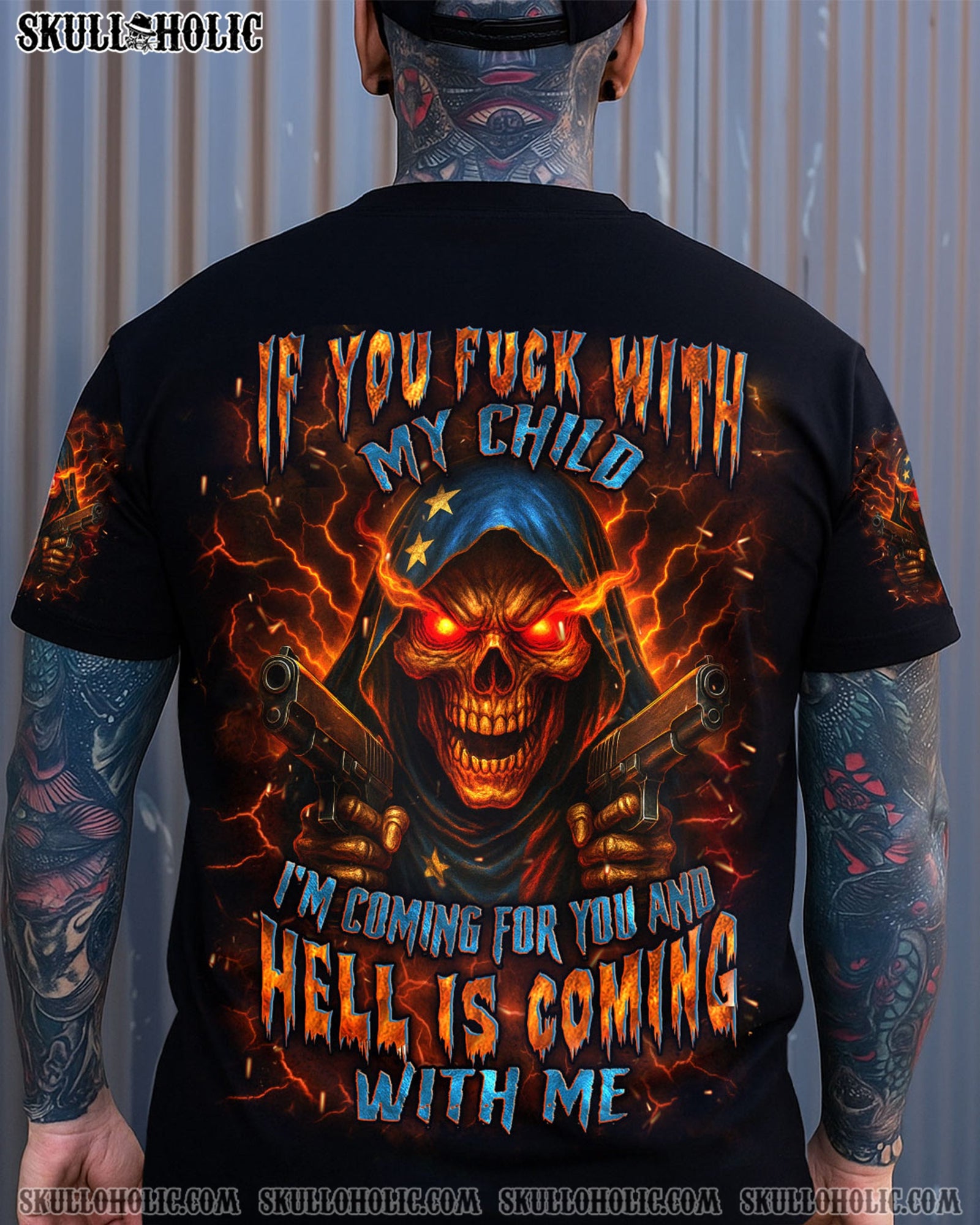 BLISSCORNERS IF YOU F WITH MY CHILD ALL OVER PRINT