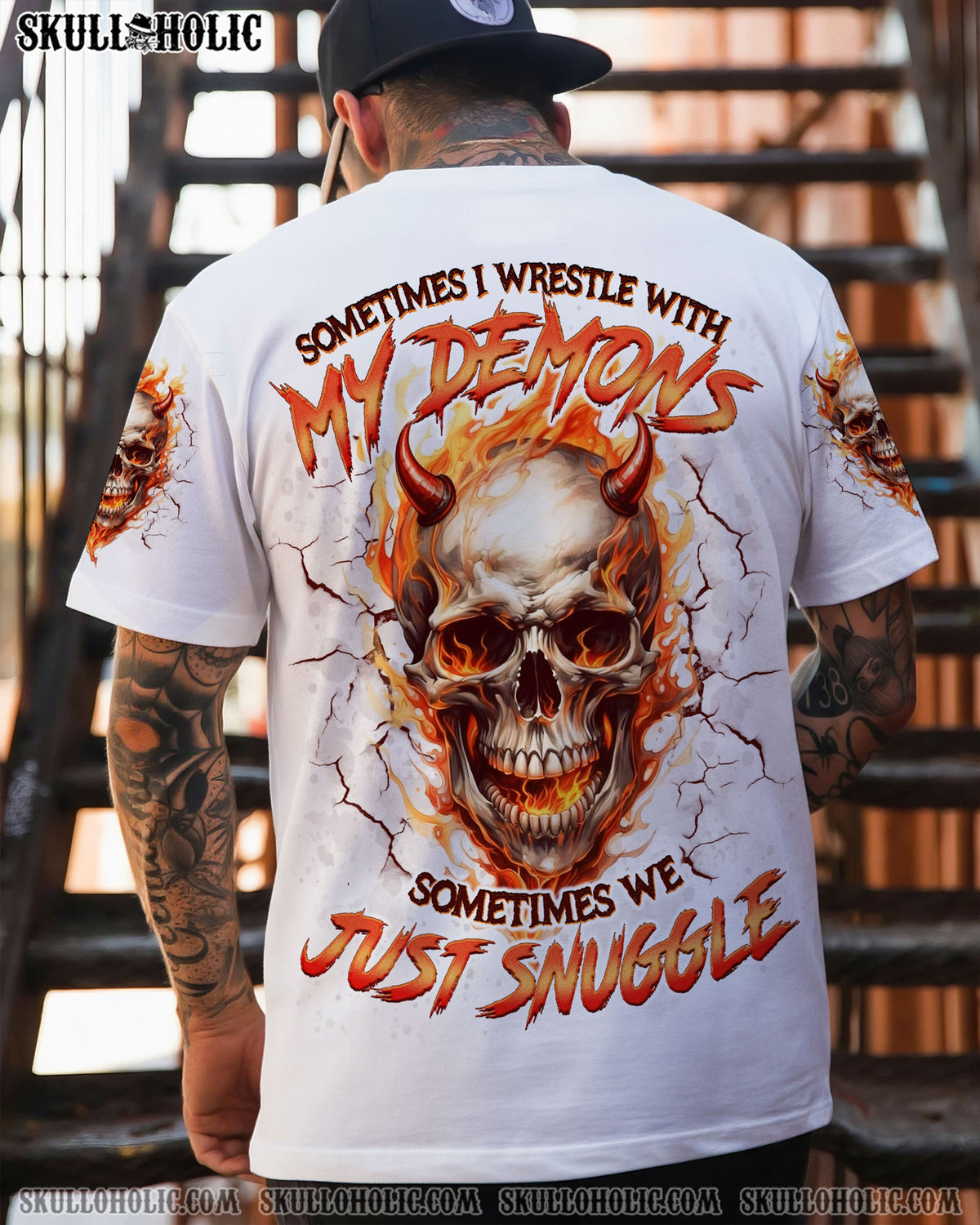 BLISSCORNERS SOMETIMES I WRESTLE WITH MY DEMONS ALL OVER PRINT -  TLNO0511251