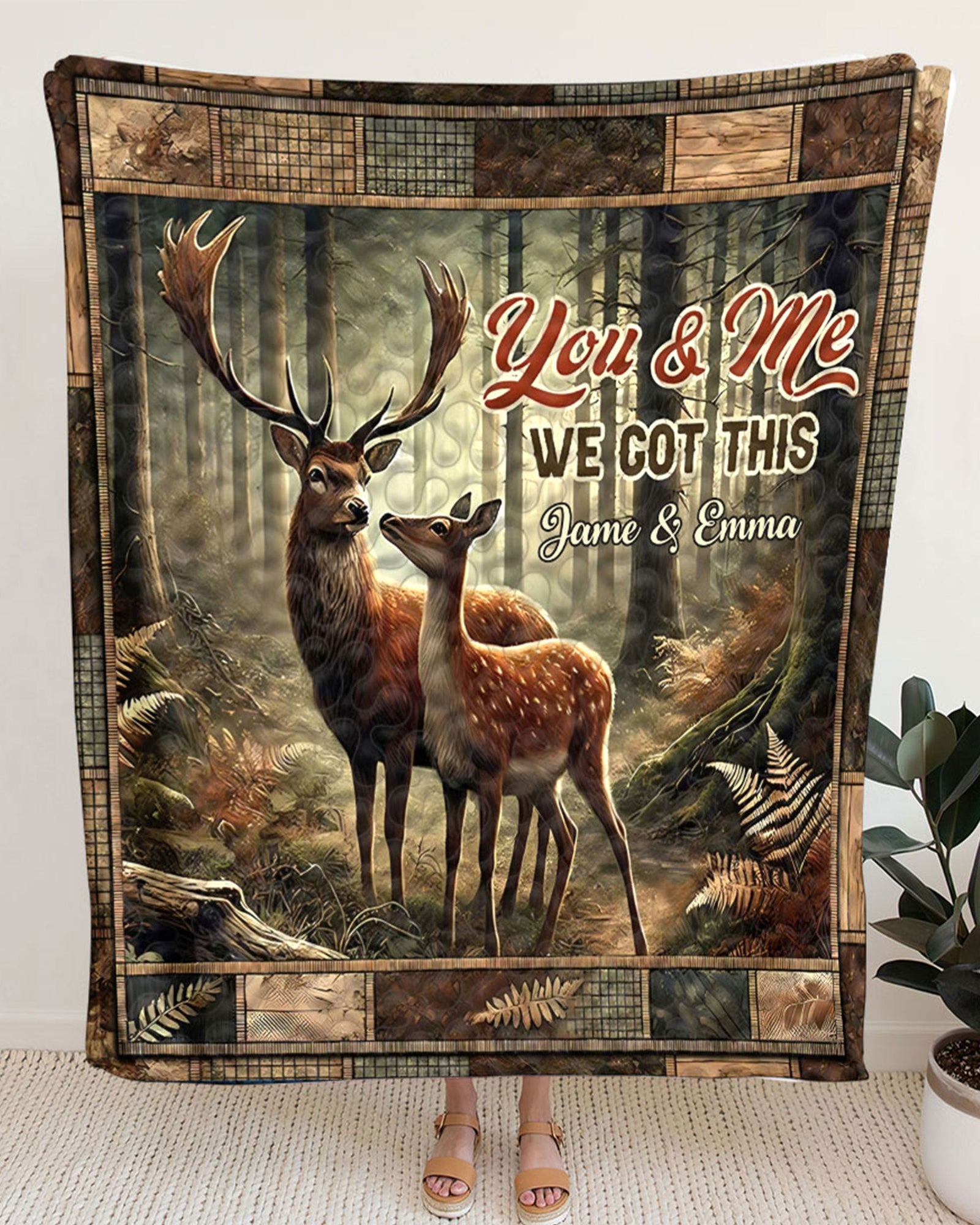 BLISSCORNERS PERSONALIZED YOU AND ME WE GOT THIS FLEECE BLANKET