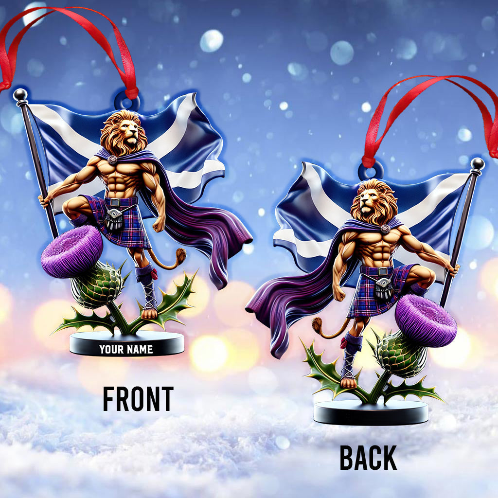 Blisscorners Custom Name Scotland Ornament, Christmas Gift for Scotland Lover852D Flat LM2111