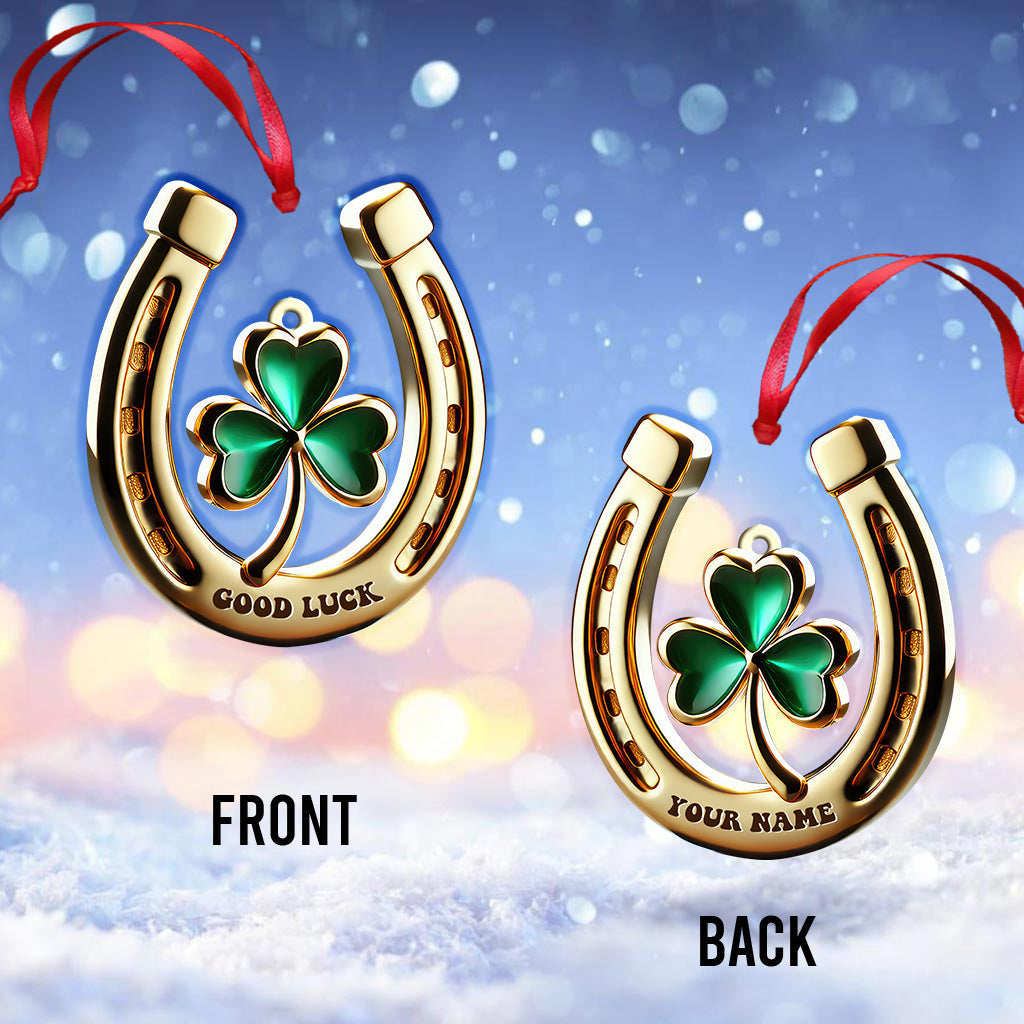 Blisscorners Custom Name Ireland Lucky Flower Ornament, Ireland Lover Christmas Gift2D Flat LM2211