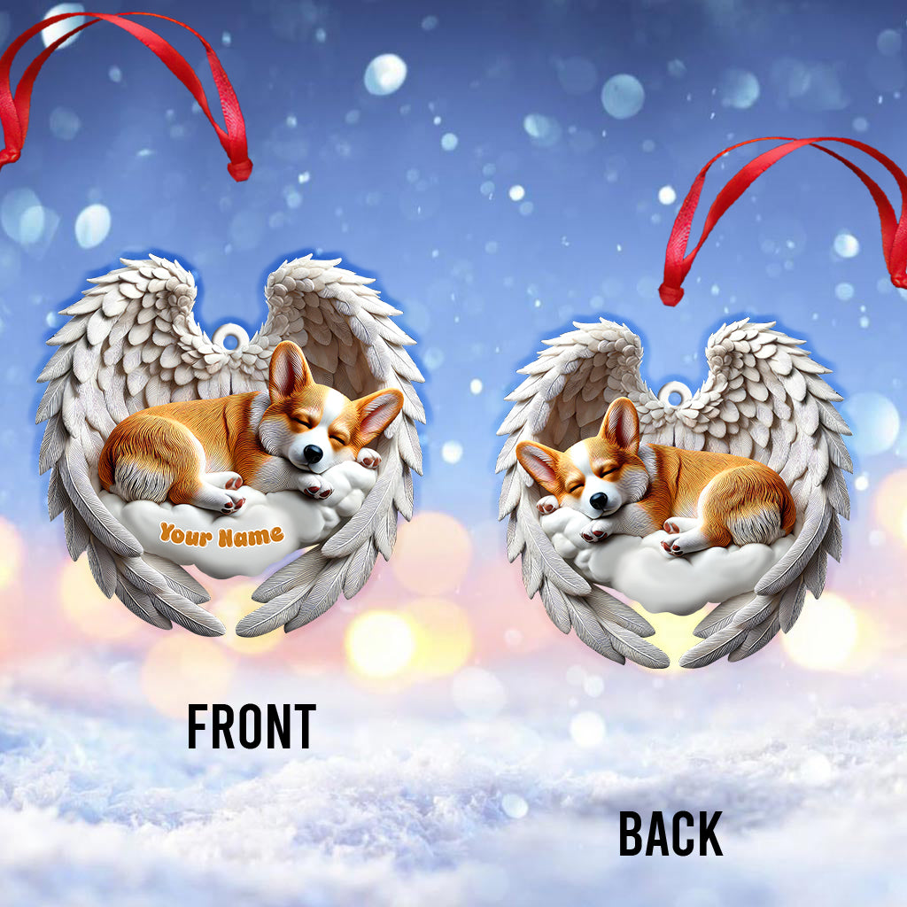 Blisscorners Custom Name Corgi Ornament, Corgi Lover Christmas Gift2D Flat LM2111