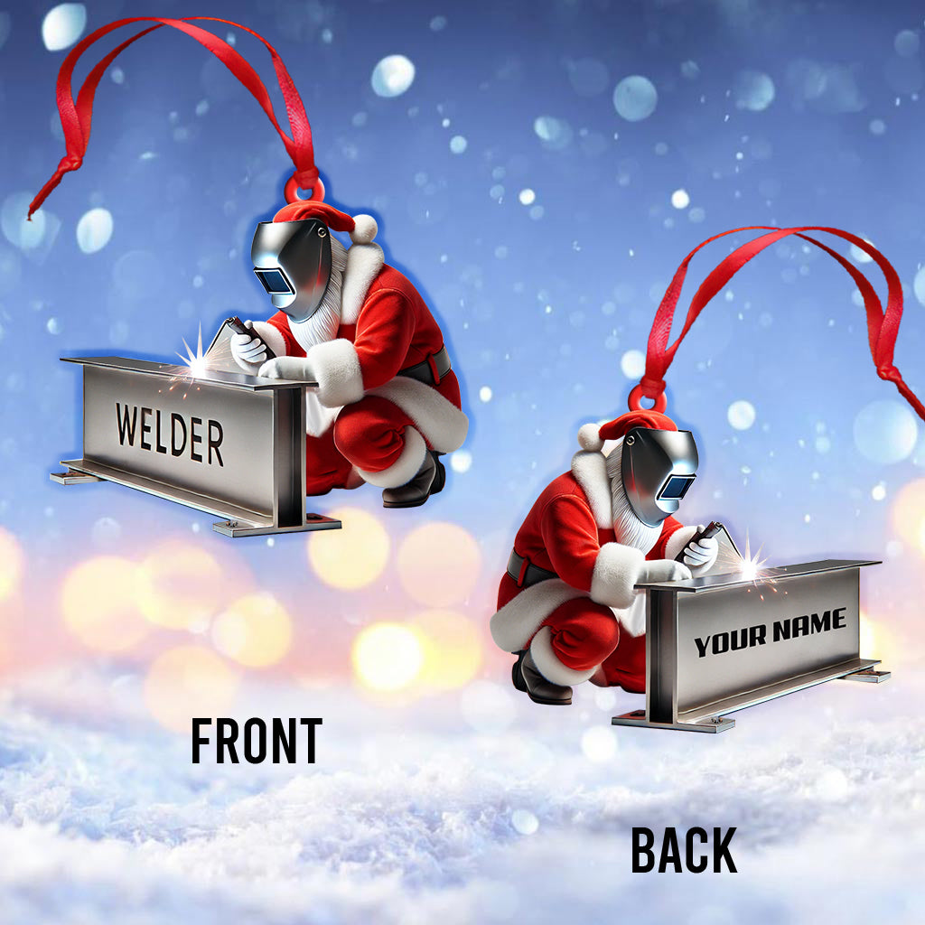 Blisscorners Custom Name Welder Ornament, Christmas Gift for Welder2D Flat LM2111