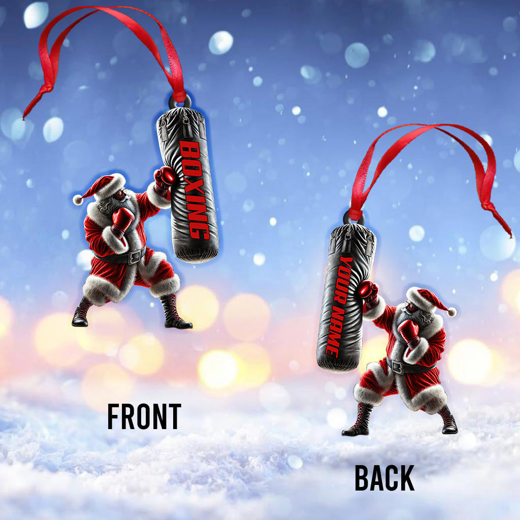 Blisscorners Custom Name Boxing Ornament, Christmas Gift for Boxing Lovers2D Flat LM2111