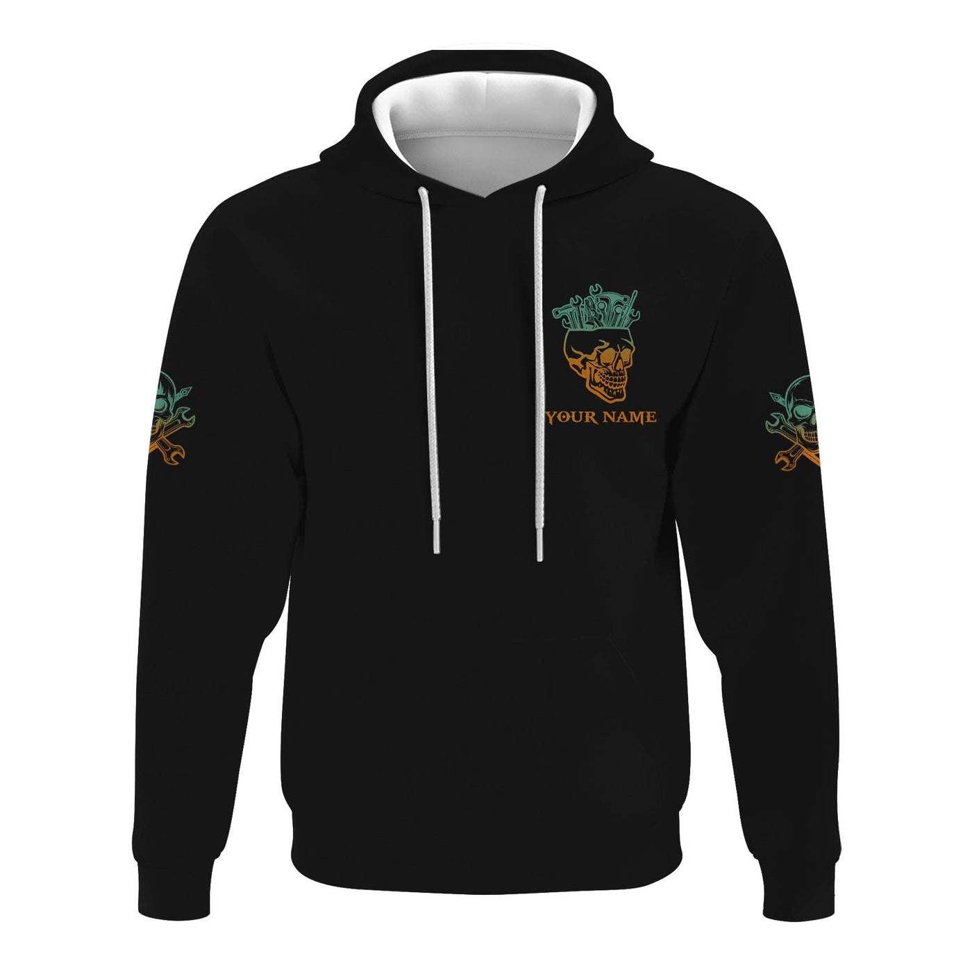 Blisscorners Personalized Mechanic Shirt, Once A Mechanic Always A Mechanic, Skull and Wrench Design, Gift For Men