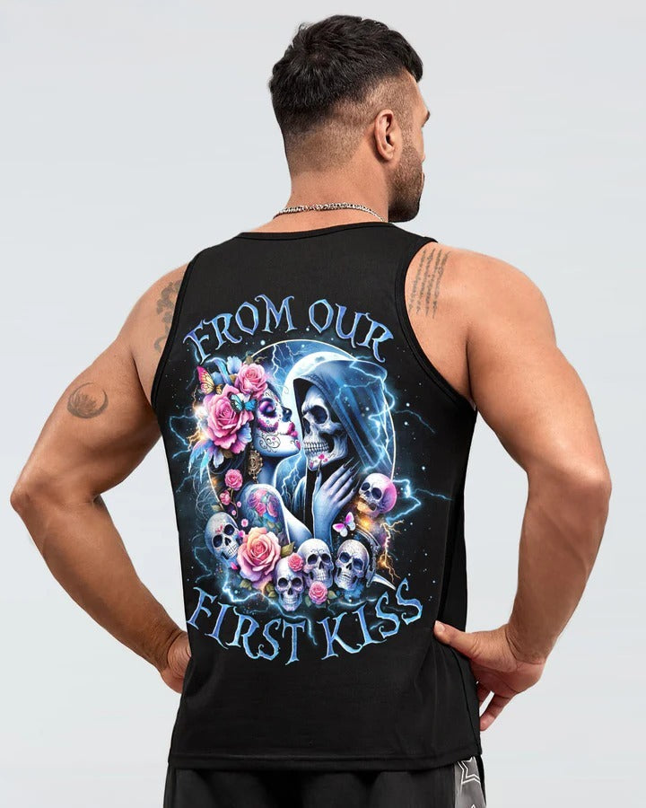 BLISSCORNERS FROM OUR FIRST KISS COUPLE SKULL REAPER ALL OVER PRINT