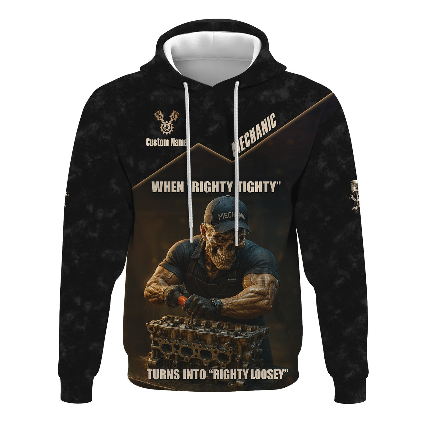 Blisscorners Personalized Mechanic Shirt, When "Righty Tighty" Turn Into "Righty Loosey", Funny Quote Design, Gift For Men