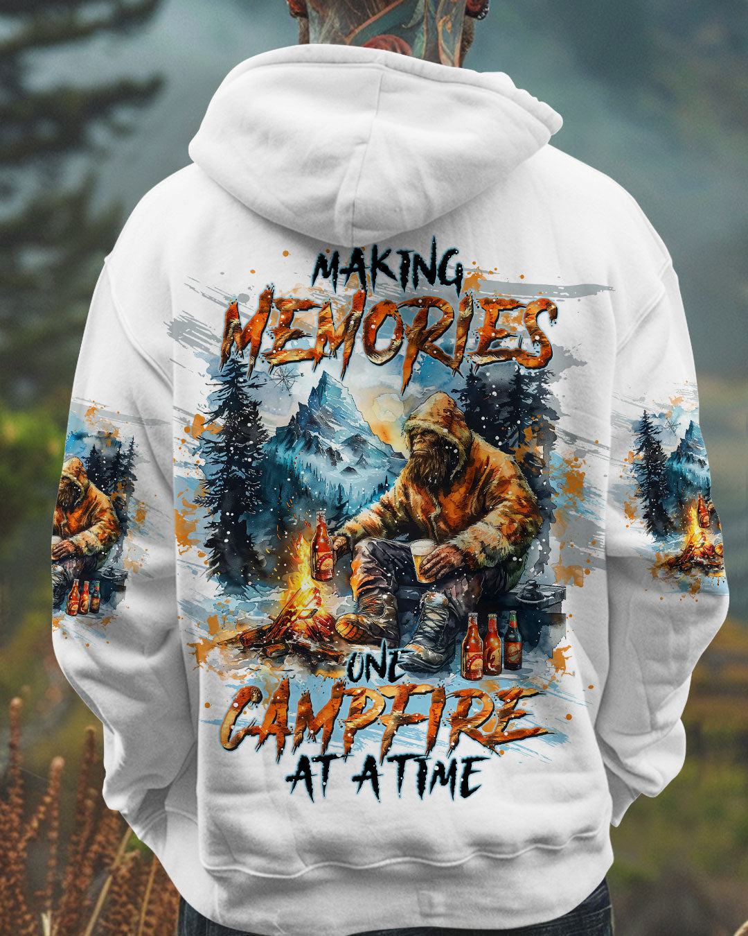 BLISSCORNERS MAKING MEMORIES ONE CAMPFIRE AT A TIME BIGFOOT  ALL OVER PRINT