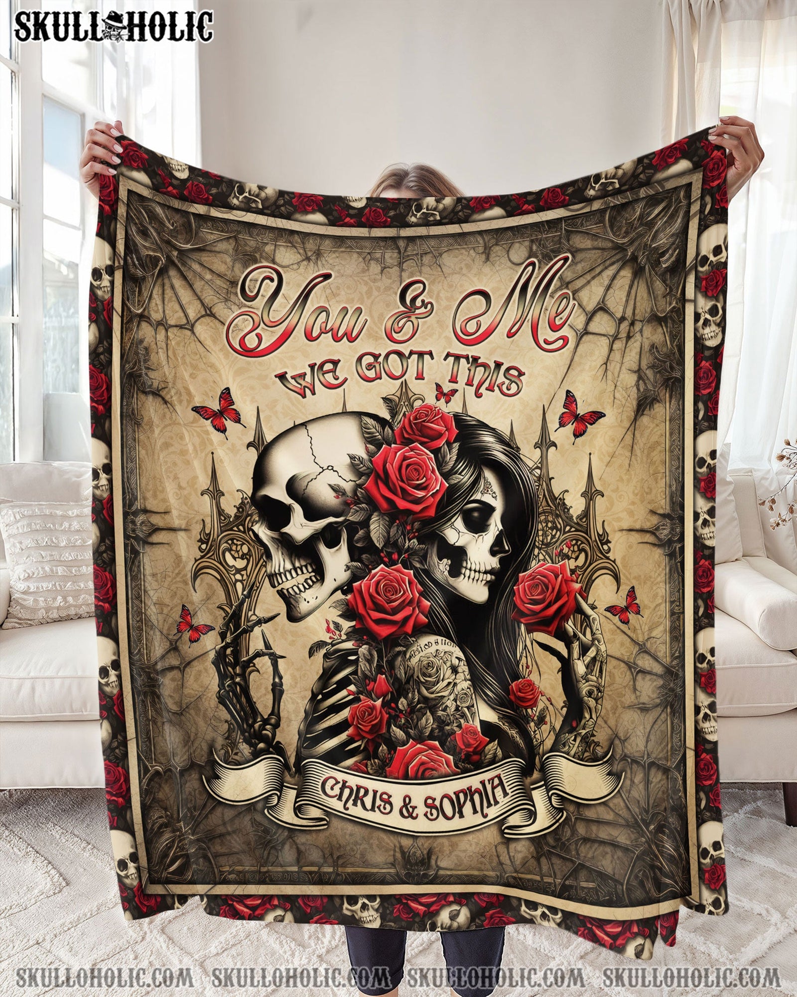 BLISSCORNERS PERSONALIZED YOU AND ME WE GOT THIS FLEECE BLANKET