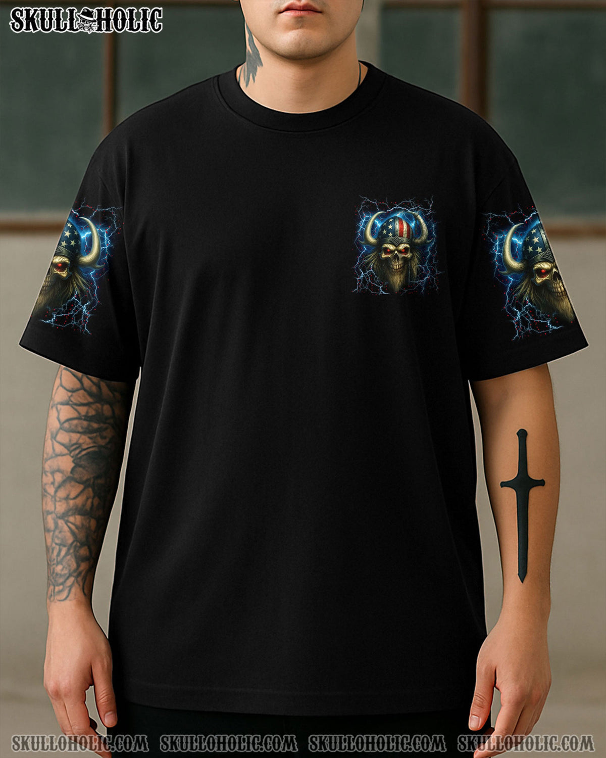 BLISSCORNERS I AM THE STORM SKULL WARRIOR ALL OVER PRINT
