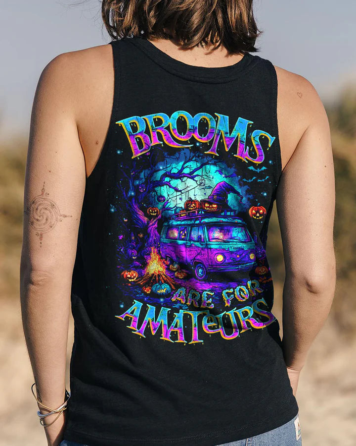 BLISSCORNERS BROOMS ARE FOR AMATEURS HALLOWEEN ALL OVER PRINT
