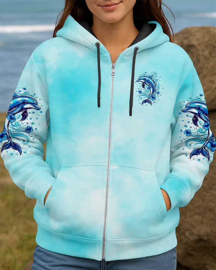 BLISSCORNERS OCEAN WISHES DOLPHIN KISSES ALL OVER PRINT 2