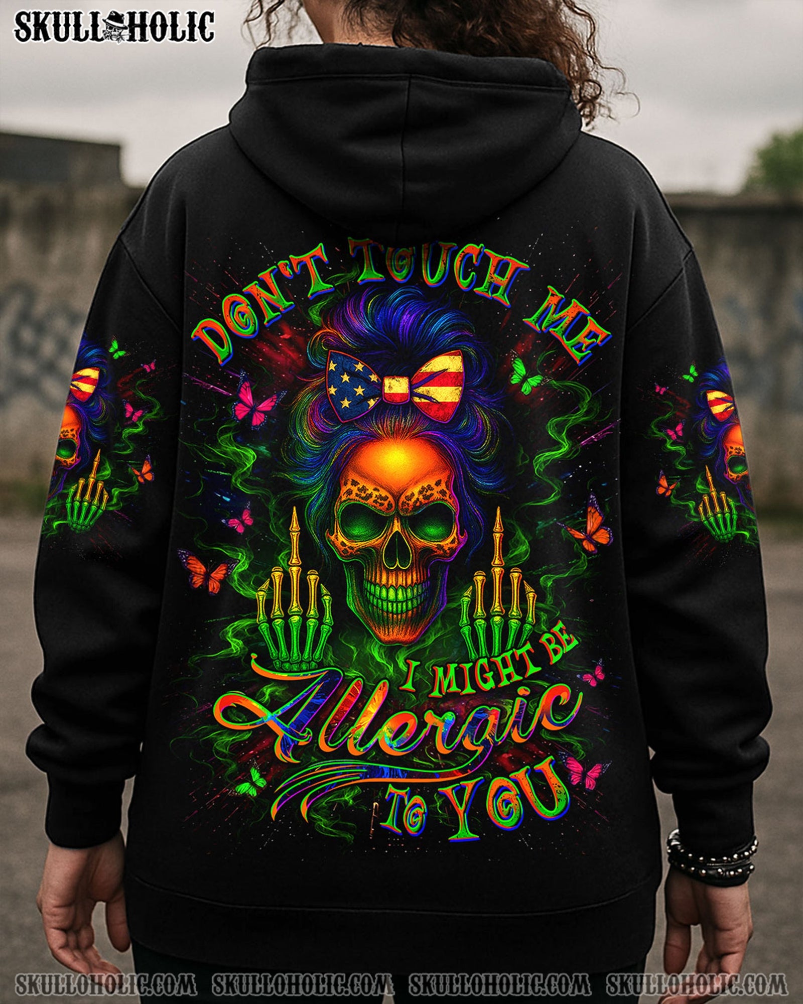 BLISSCORNERS DON'T TOUCH ME SKULL ALL OVER PRINT
