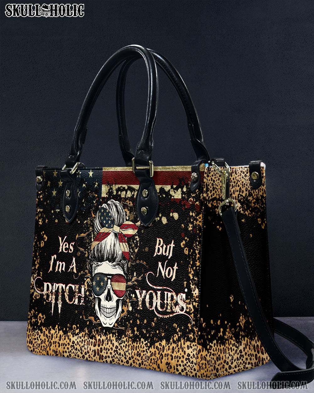 BLISSCORNERS YES I'M A B BUT NOT YOURS LEATHER HANDBAG