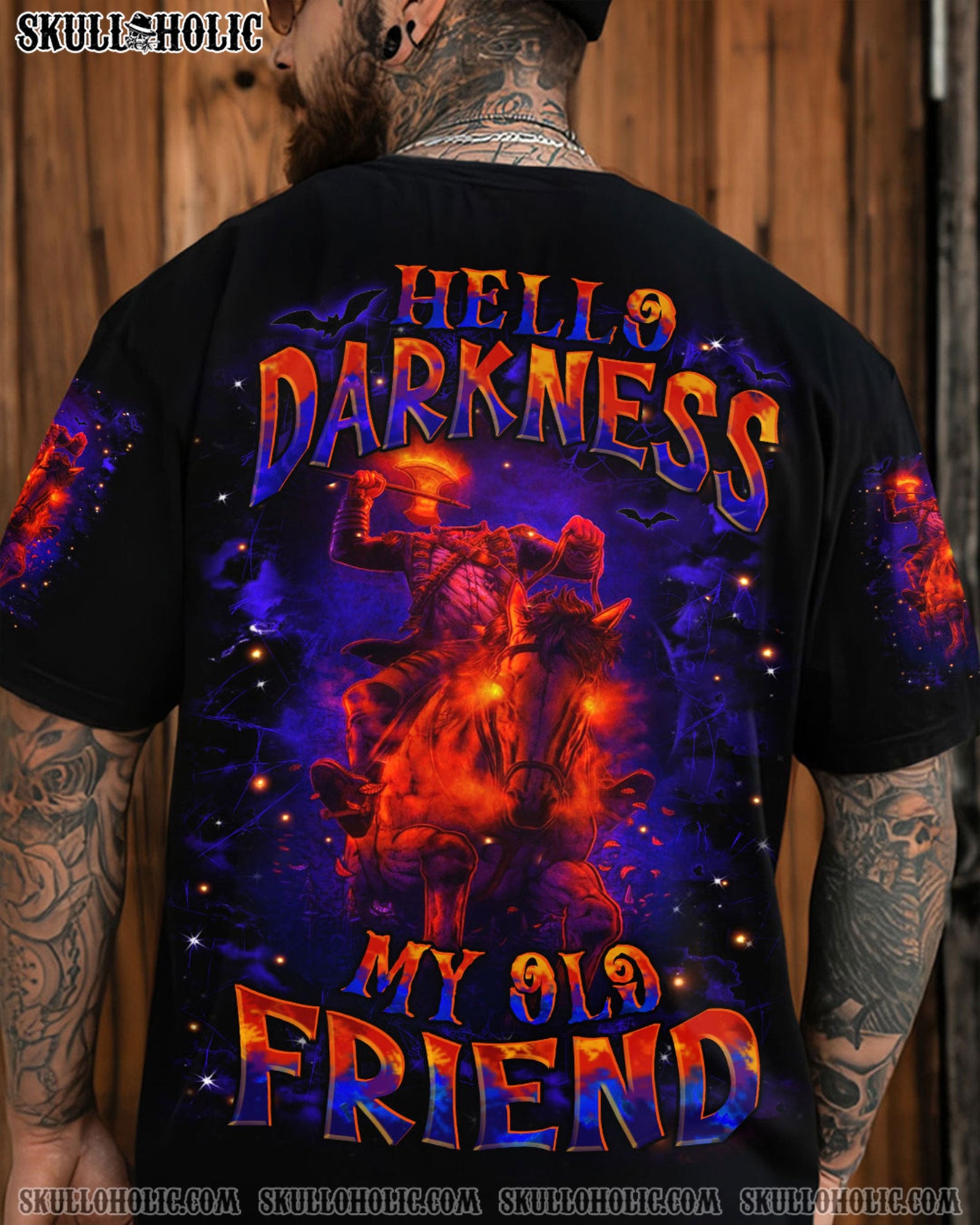 BLISSCORNERS HELLO DARKNESS MY OLD FRIEND HALLOWEEN ALL OVER PRINT
