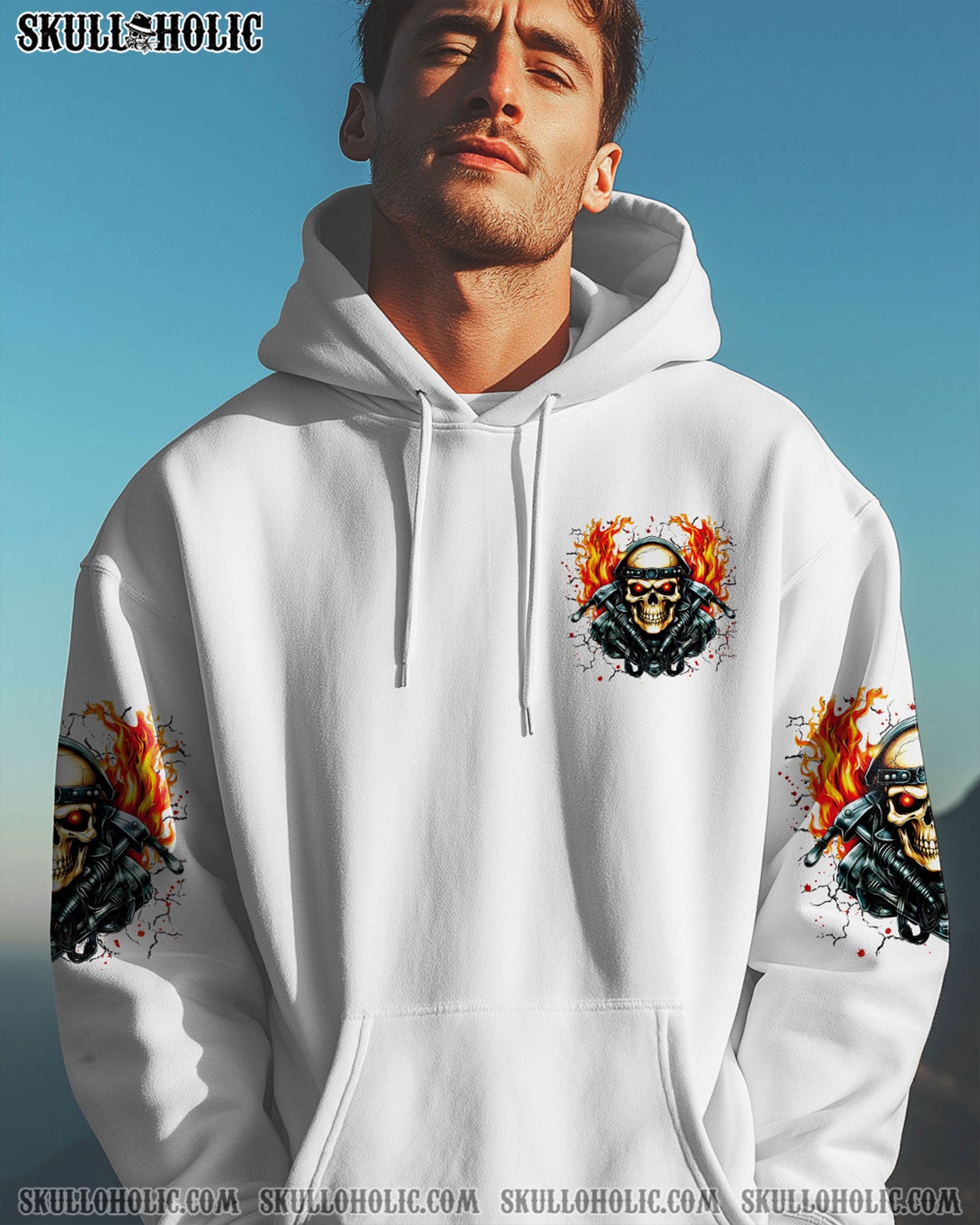 BLISSCORNERS TAKE IT OUT AND PLAY WITH IT BIKER SKULL ALL OVER PRINT