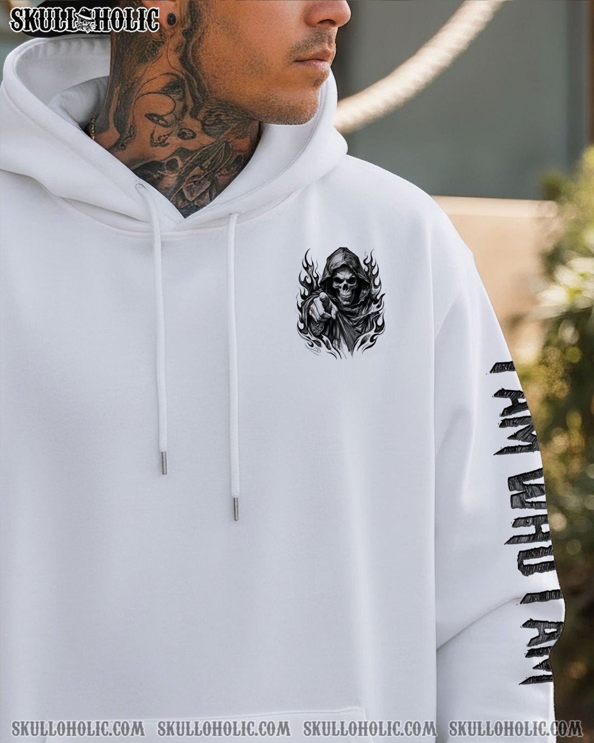 BLISSCORNERS I AM WHO I AM SKULL  REAPER  ALL OVER PRINT