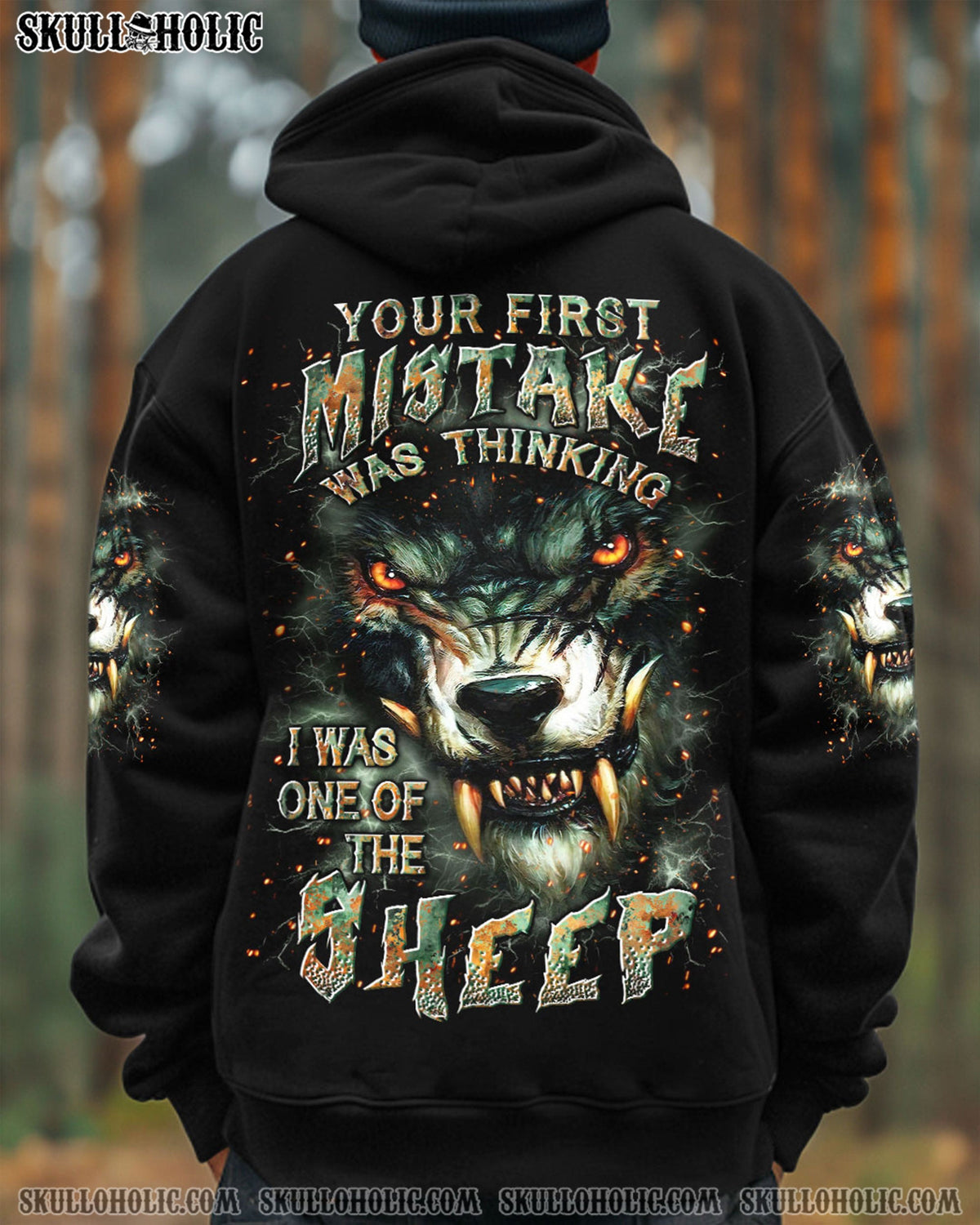 BLISSCORNERS YOUR FIRST MISTAKE WOLF SKULL ALL OVER PRINT
