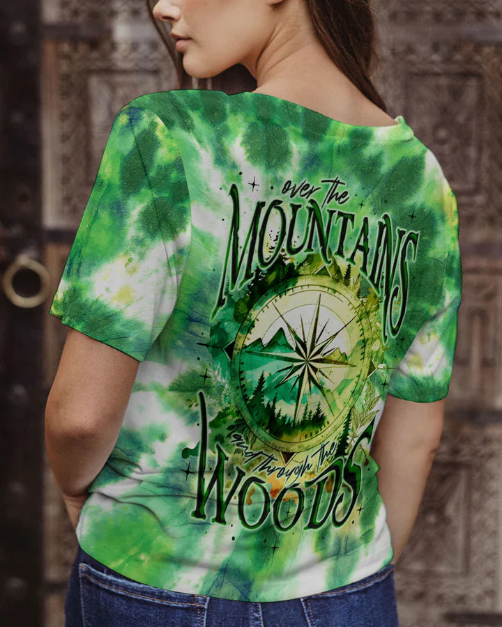 BLISSCORNERS OVER THE MOUNTAINS AND THROUGH THE WOODS TIE DYE ALL OVER PRINT