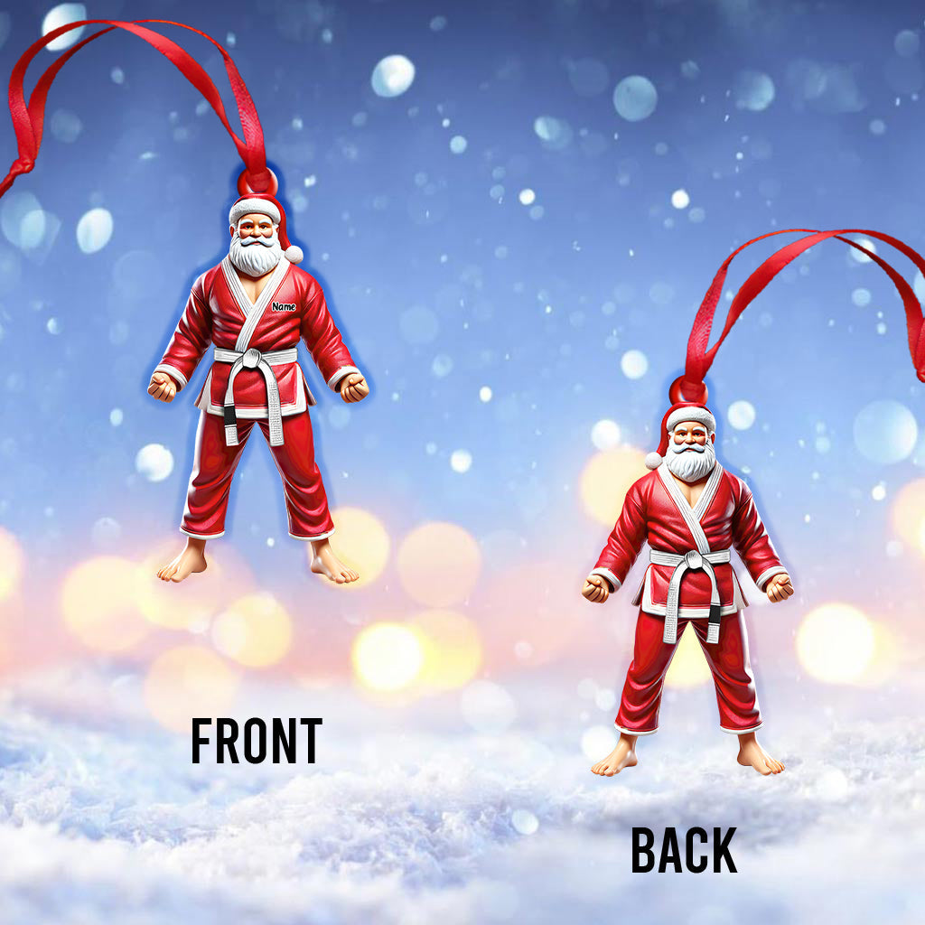 Blisscorners Custom Name Santa Jiujutsu Ornament, Santa Jiujutsu Christmas Gift2D Flat LM2211