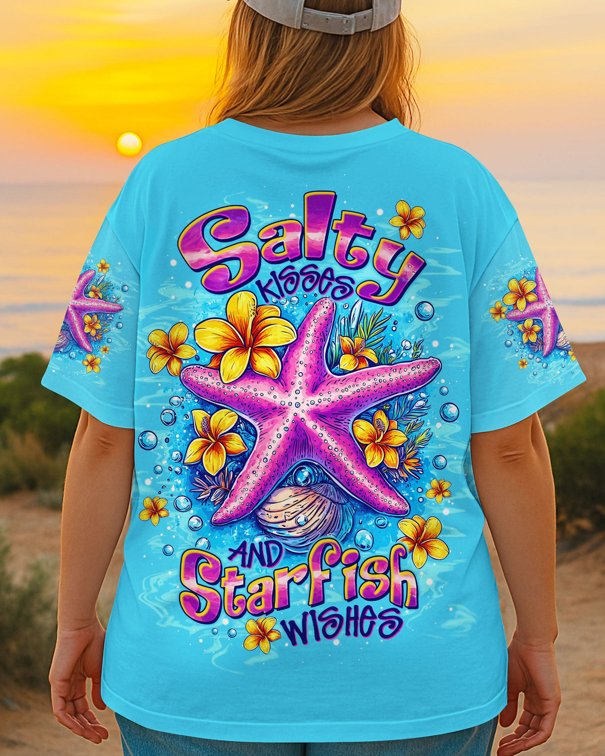 BLISSCORNERS SALTY KISSES AND STARFISH WISHES ALL OVER PRINT