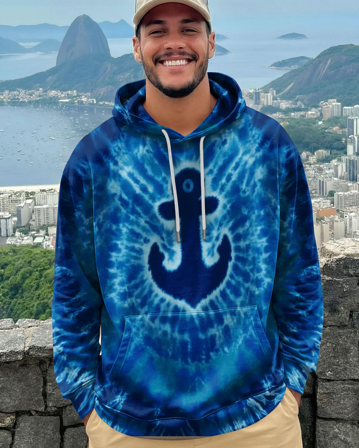BLISSCORNERS ANCHOR TIE DYE  ALL OVER PRINT