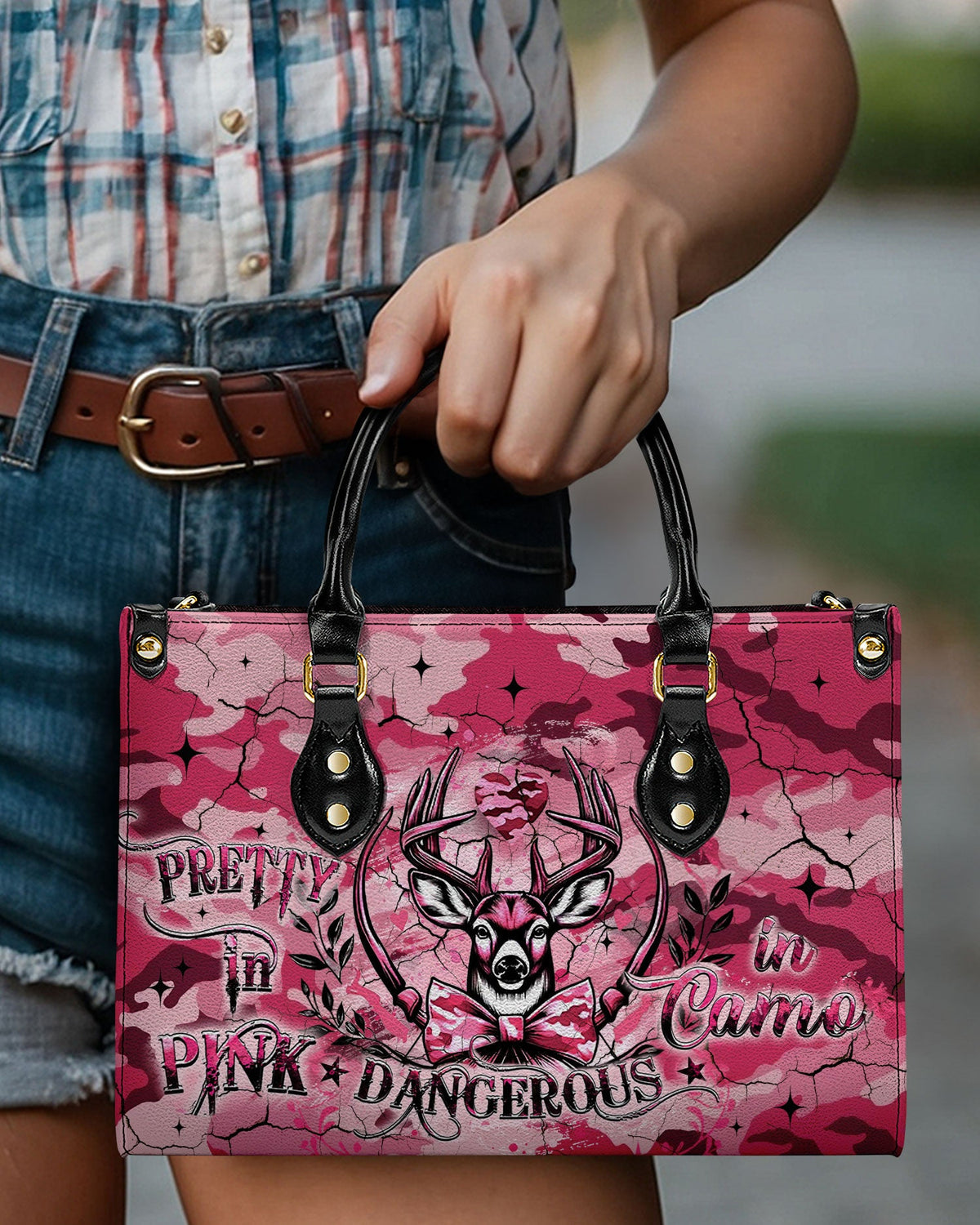 BLISSCORNERS PRETTY IN PINK LEATHER HANDBAG