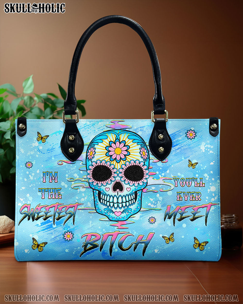 BLISSCORNERS I'M THE SWEETEST B LEATHER HANDBAG