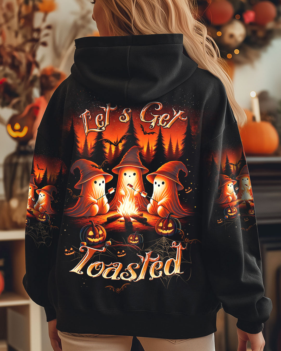 BLISSCORNERS LET'S GET TOASTED BOOS HALLOWEEN ALL OVER PRINT