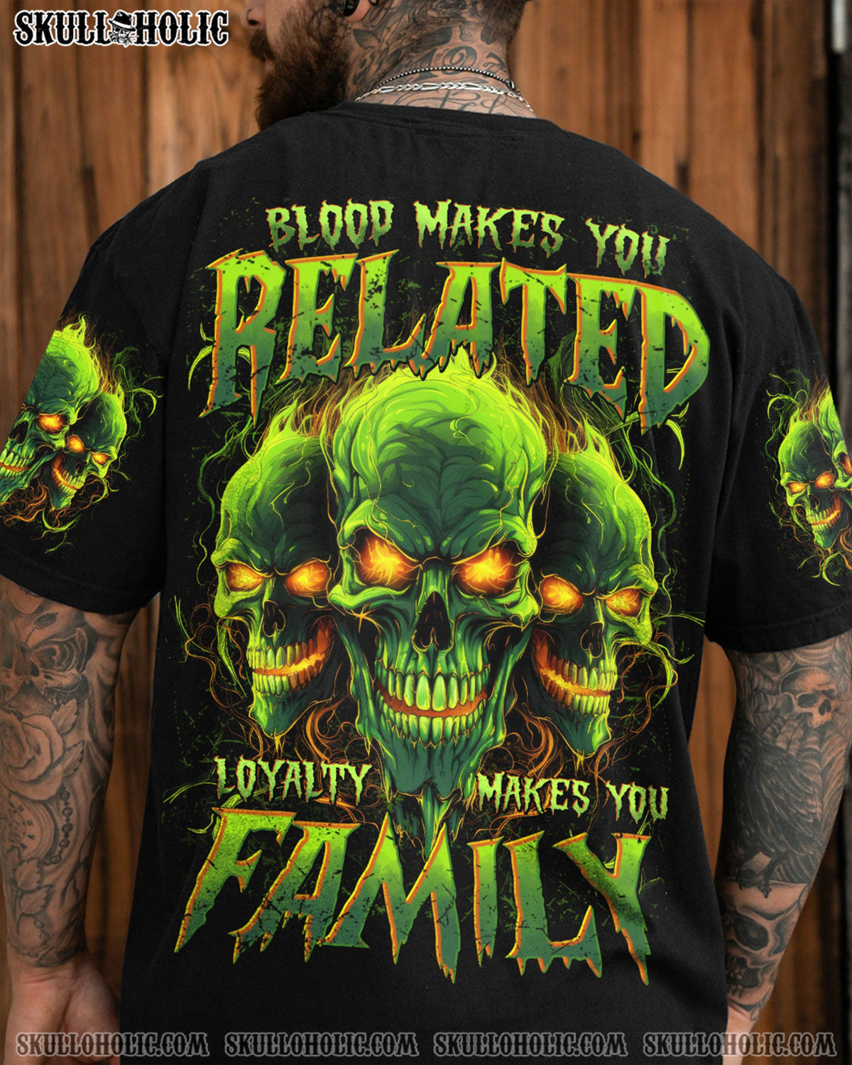 BLISSCORNERS LOYALTY MAKES YOU FAMILY SKULL ALL OVER PRINT