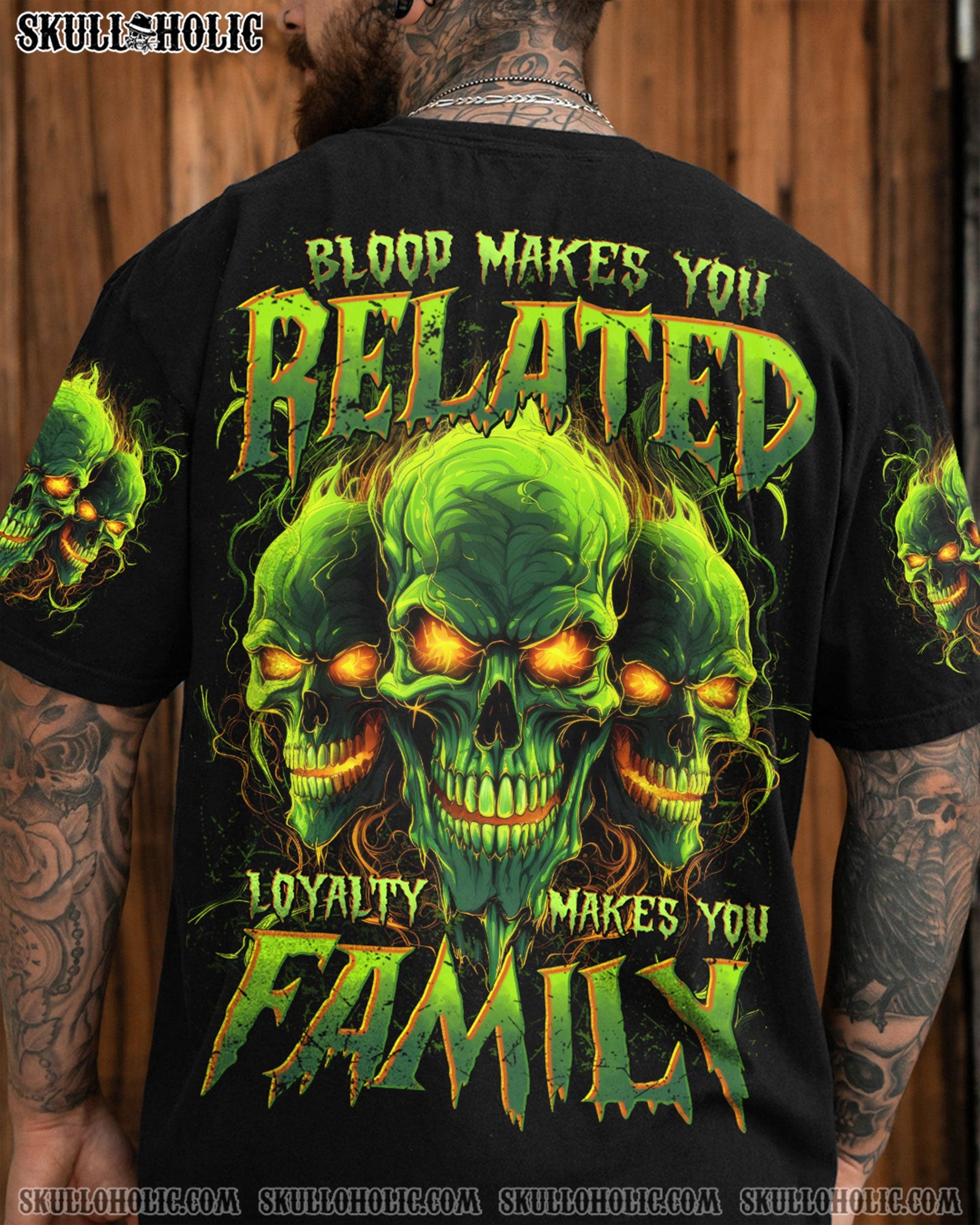 BLISSCORNERS LOYALTY MAKES YOU FAMILY SKULL ALL OVER PRINT