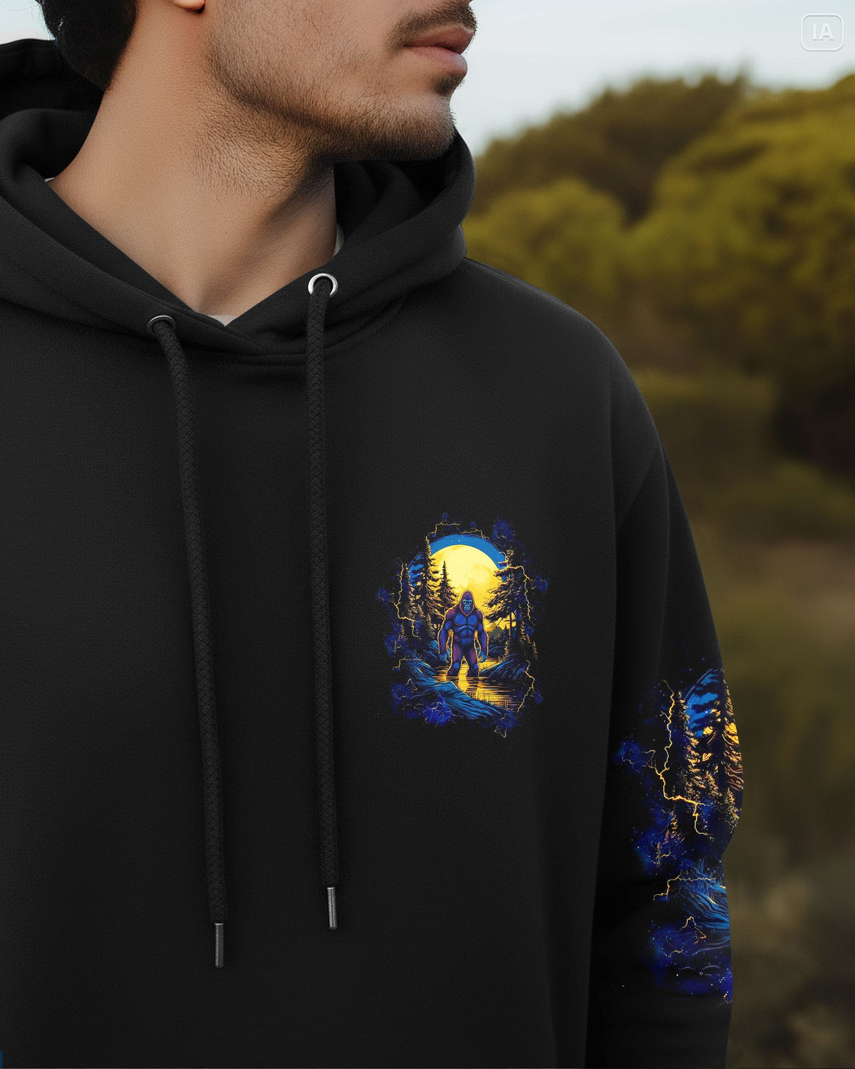 BLISSCORNERS HELLO DARKNESS MY OLD FRIEND BIGFOOT ALL OVER PRINT -  TLTW1711252