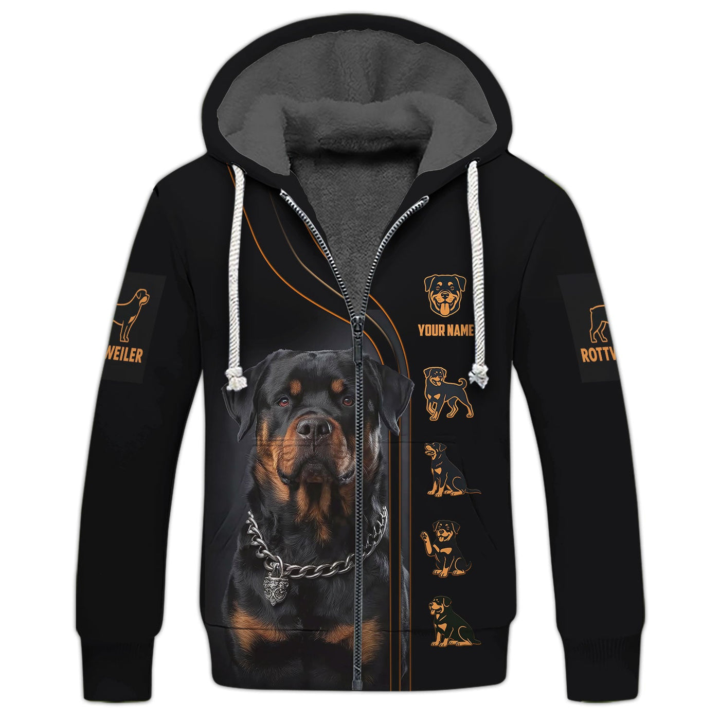 Blisscorners Personalized Rottweiler Portrait T Shirt Gift For Dog Lovers