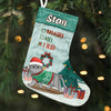 A Very Meowy Christmas - Walking Cat Christmas Costumes - Personalized Christmas Stocking