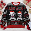 Best Dog Mom & Dog Dad Ever - Personalized Custom Unisex Ugly Christmas Sweatshirt, Wool Sweatshirt, All-Over-Print Sweatshirt - Gift For Dog Lovers, Pet Lovers, Christmas Gift