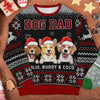 Best Dog Mom & Dog Dad Ever - Personalized Custom Unisex Ugly Christmas Sweatshirt, Wool Sweatshirt, All-Over-Print Sweatshirt - Gift For Dog Lovers, Pet Lovers, Christmas Gift