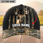 Blisscorners Deer Hunting Camouflage Pattern Personalized Name 3D Cap