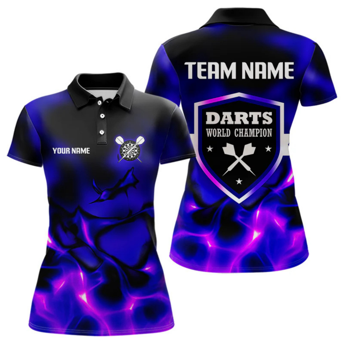 Blisscorners Darts World Champion Custom Blue-Purple Dart Shirt For Men, Dart Team JerseysLM154