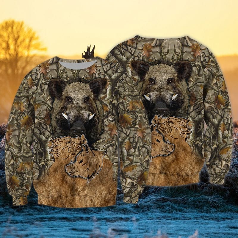 Blisscorners Wild Boar Hunting All Over Printed 3D Shirts