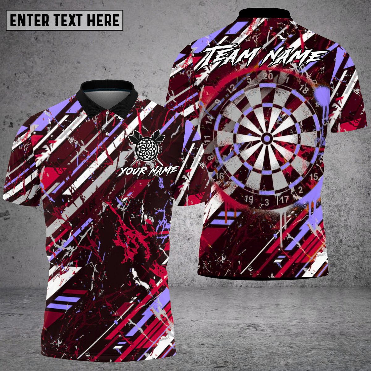 Blisscorners Dart Shirt  Abstract Strike Style Multioptions Personalized Name, Team Name Unisex 3D Shirt (4 Colors)