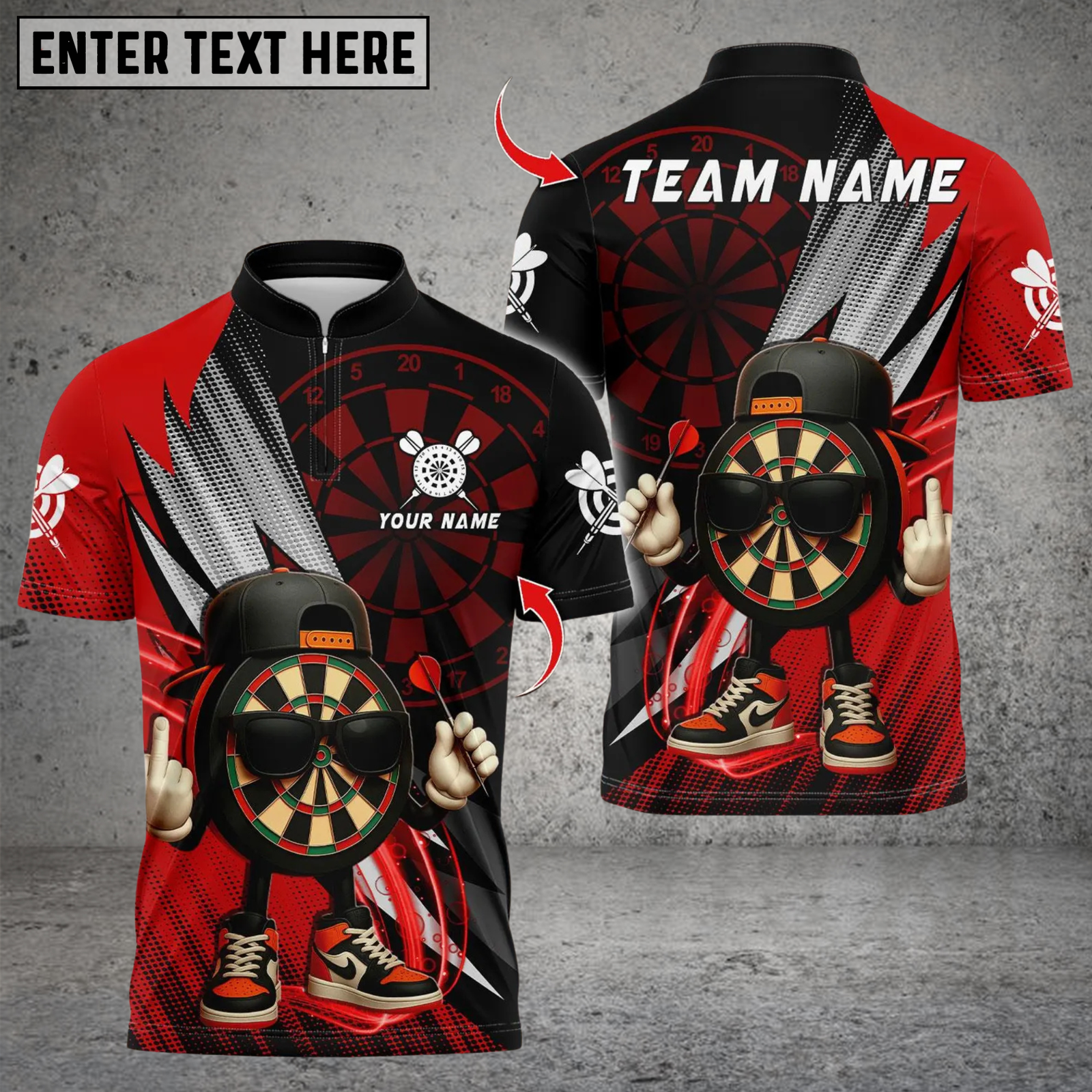 Blisscorners Darts Funny Dartboard Design Multicolor Customized Name, Team Name 3D Shirts