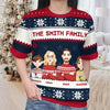 Christmas Means Reconnecting With Family - Family Personalized Custom All Over Print Adult Short Sleeve Sweater - Christmas Gift For Family Members